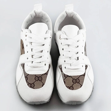 Damskie adidasy na podwyższonej podeszwie białe (666-21)