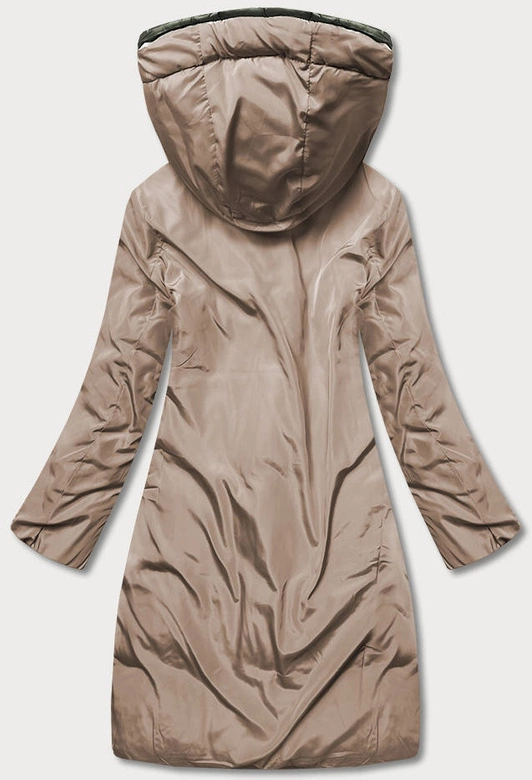 DŁUGA DWUSTRONNA KURTKA ZIMOWA ARMY/CAMEL (L22-9852-22/301)