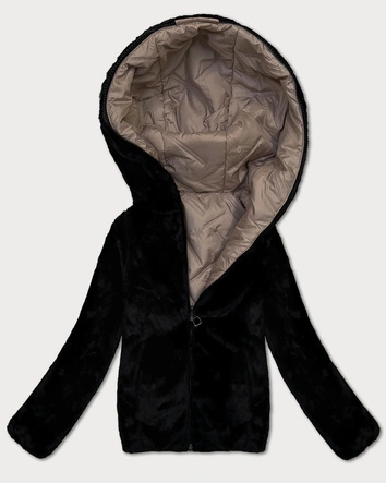 Dwustronna kurtka przejściowa damska S'West beż-czarny (B8546-1201)