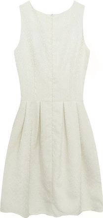 SUKIENKA Z WYSZYWANYM WZOREM ECRU (3123)