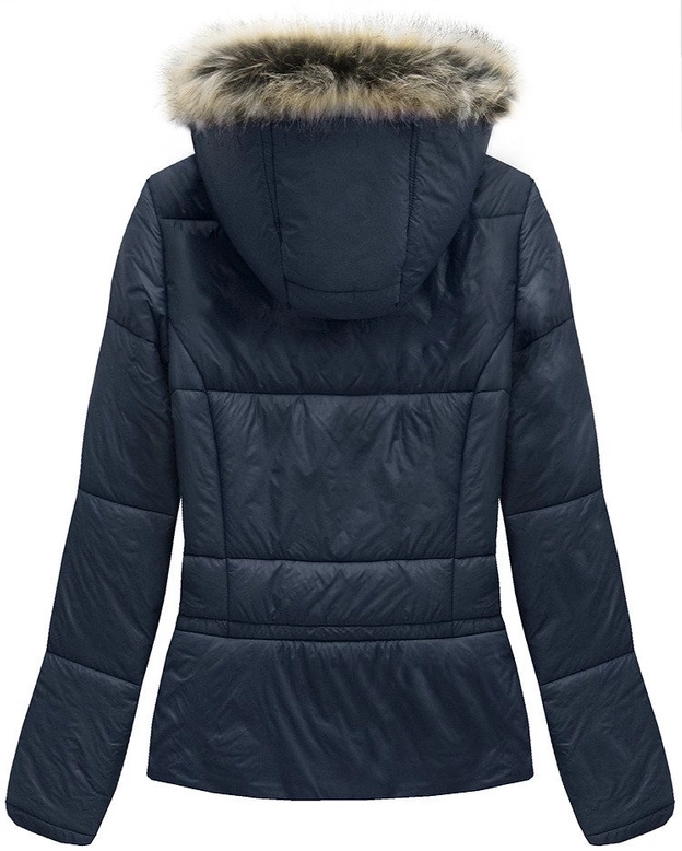 KRÓTKA PIKOWANA KURTKA GRANATOWA (X8055X)