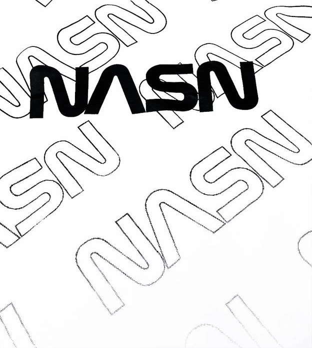 Męska bluza kangurka z nadrukiem biała (8B991-1)