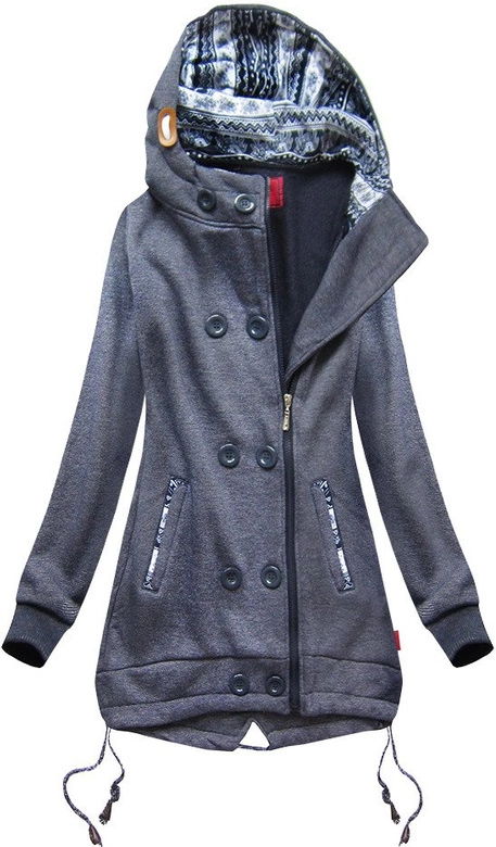 DŁUGA BLUZA W PASKI GRANATOWA (D246)