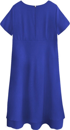 Trapezowa sukienka chabrowa (436art)