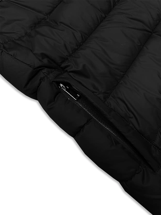 Długa zimowa kurtka damska Libland czarna (7704)