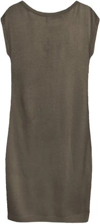 SWETERKOWA SUKIENKA Z CEKINAMI BRĄZOWA (1170)