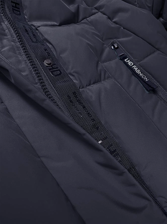 Pikowana kurtka zimowa damska LHD grafitowa (LHD-24572)