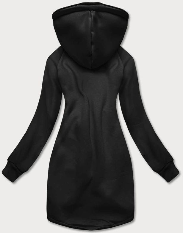 Długa damska bluza czarna (AMG-855B)