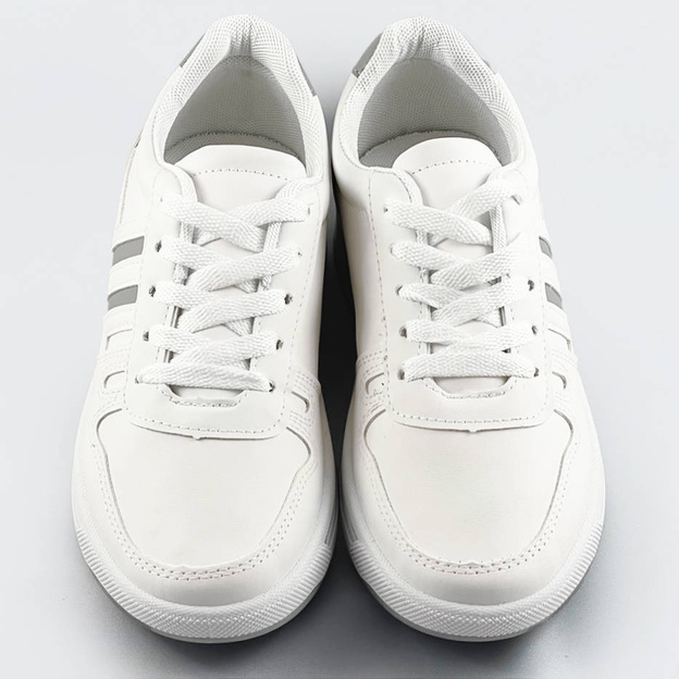 Sportowe buty damskie biało-szare (ad-587)