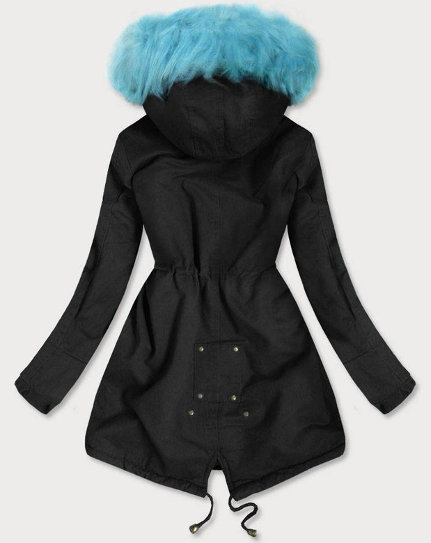 ZIMOWA PARKA DAMSKA CZARNA (D-196-3)