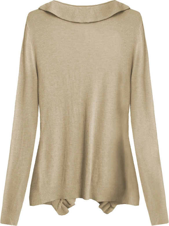 SWETER Z FALBANAMI BEŻOWY (1580)