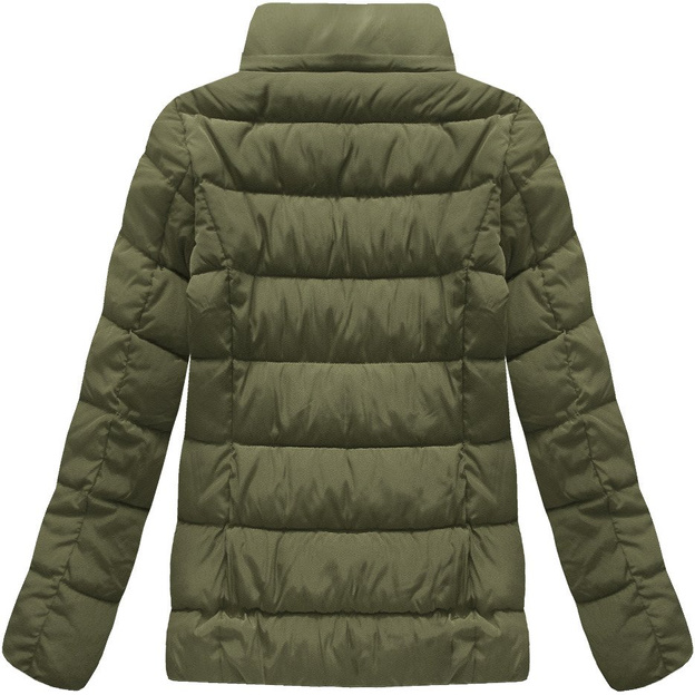 PIKOWANA KURTKA Z KAPTUREM KHAKI (B3570)