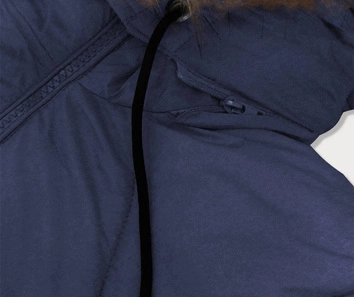 PIKOWANA KURTKA DAMSKA GRANATOWA (2013-2BIG)