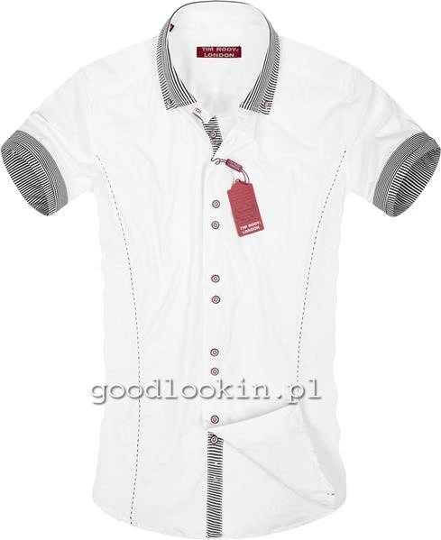 KOSZULA SLIM FIT BIAŁA TIM RODY (TR-10)