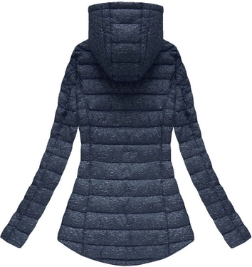 PIKOWANA KURTKA Z KAPTUREM GRANATOWA (7210)