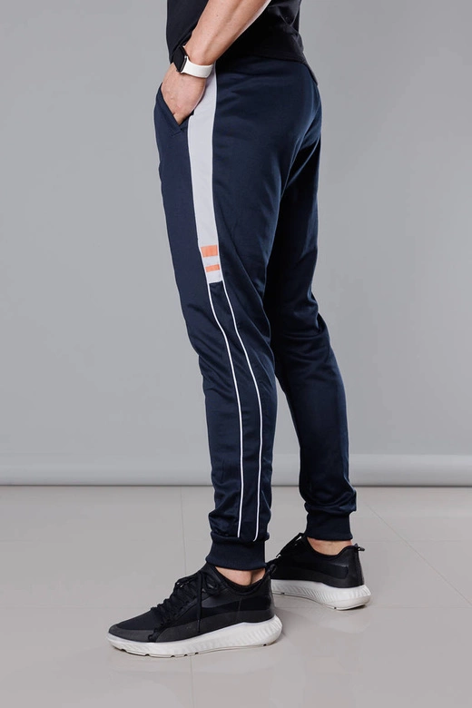 Męskie dresy z lampasami granatowe (8K161)