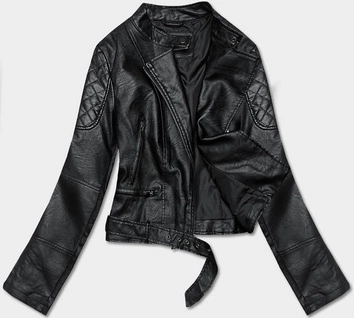 Ramoneska ze stójką ekoskóra czarna (AX-805)