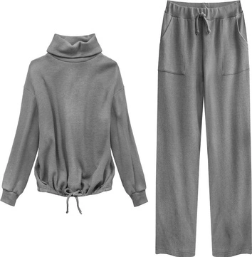 DRES DAMSKI WEŁNIANY SZARY (555ART)