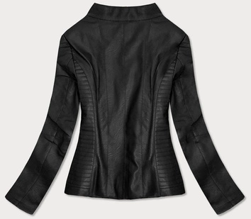 RAMONESKA Z EKOSKÓRY ZE STÓJKĄ CZARNA (TD1026-1)