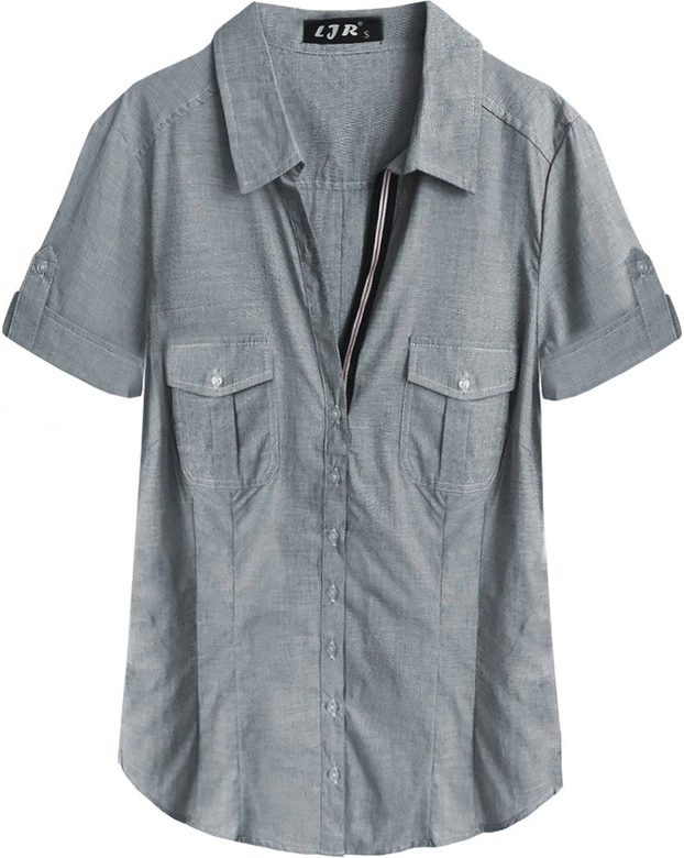 BAWEŁNIANA KOSZULA CIEMNOSZARA (1610)