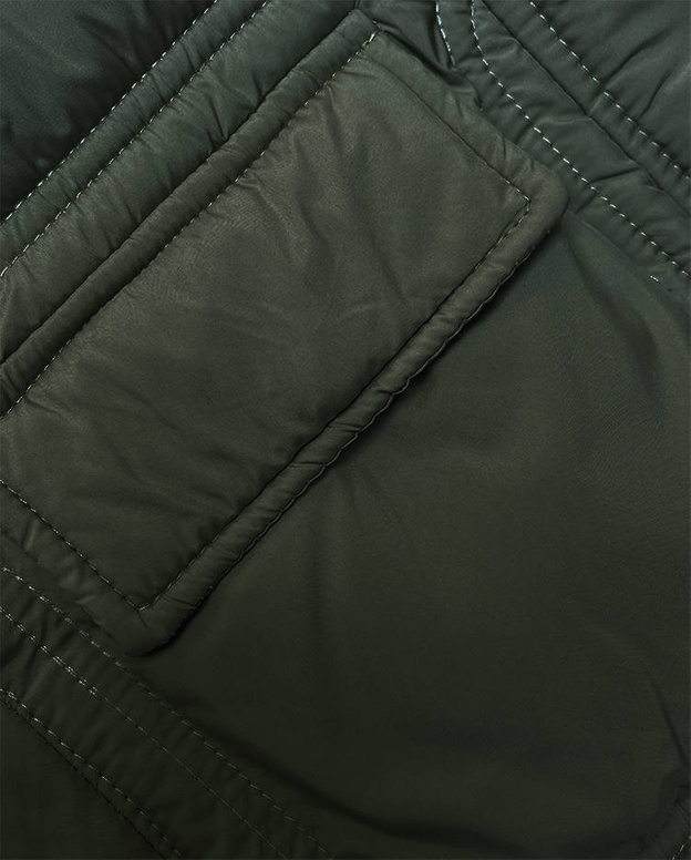 Puchowa kamizelka damska khaki (B8153-11)