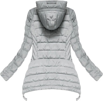 KURTKA Z WYDŁUŻONYMI BOKAMI SZARA (XW563X)