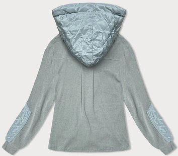 Bluza w prążki damska miętowa (AMG-311)