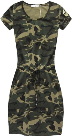 BAWEŁNIANA SUKIENKA W MORO KHAKI (A20)