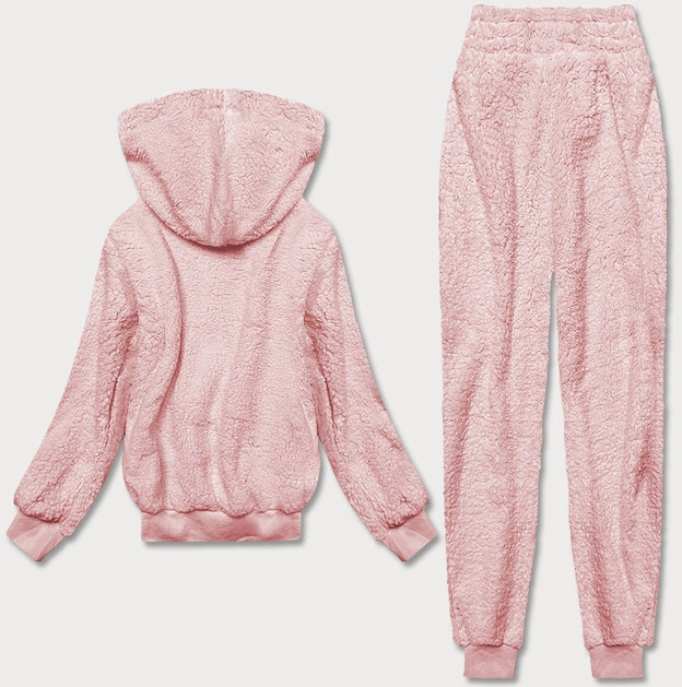 Ciepły komplet dresowy damski miś różowy (YP-1104)