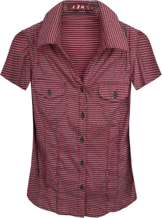 KOSZULA Z KRÓTKIM RĘKAWEM BURGUNDOWA (1028)