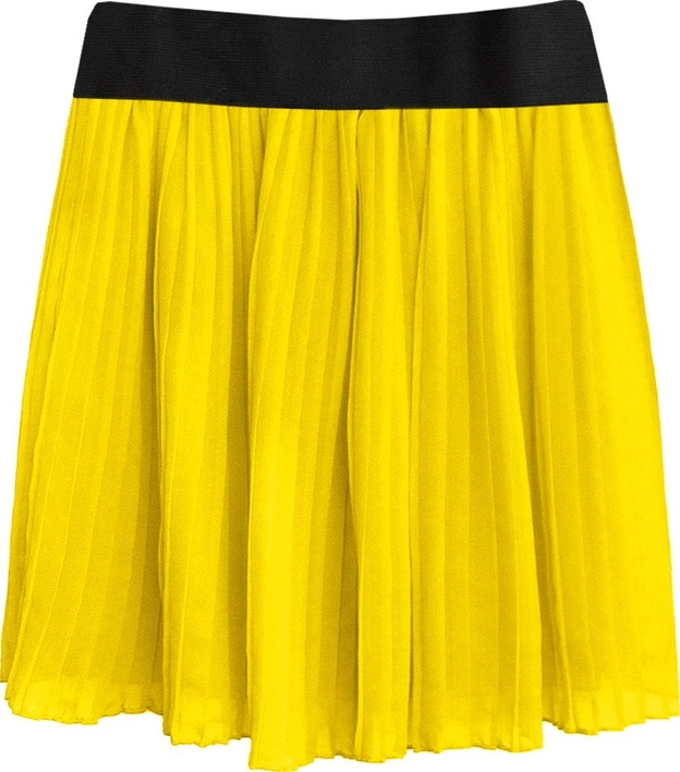 PLISOWANA SPÓDNICA MINI ŻÓŁTA (9228/2)