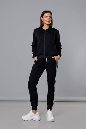 Dres damski z lampasami czarny-biały (KK0057)