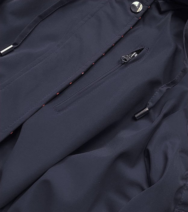 Parka damska 2w1 granat/czerwony (w702big)