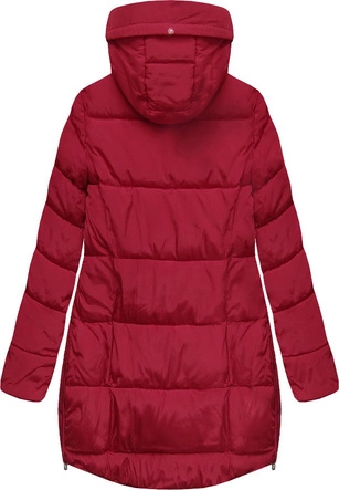 PIKOWANA KURTKA Z KAPTUREM CZERWONA (859)