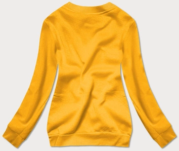 Bluza dresowa damska ze ściągaczami żółta (w01-68)