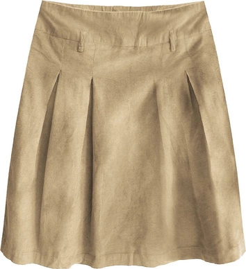 BAWEŁNIANA SZTRUKSOWA SPÓDNICA BEŻOWA (2226)