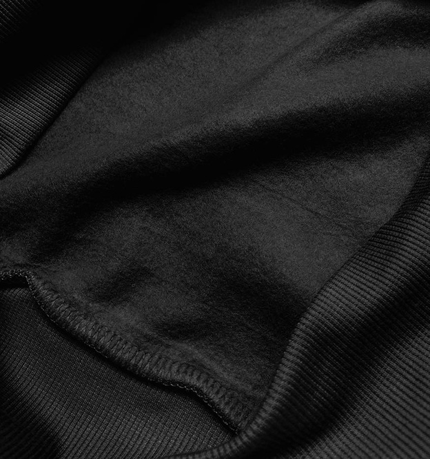 Bluza dresowa damska ze ściągaczami czarna (w01-3)