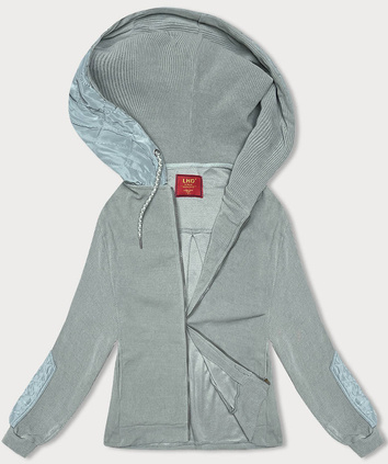 Bluza w prążki damska miętowa (AMG-311)