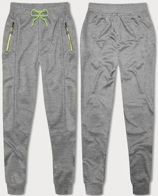 Dresy męskie z kolorowymi zamkami szare (8K220-2)