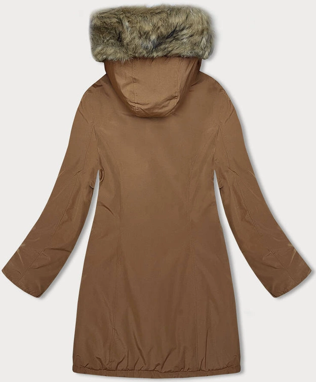 Zimowa kurtka damska karmelowa (M-R45)