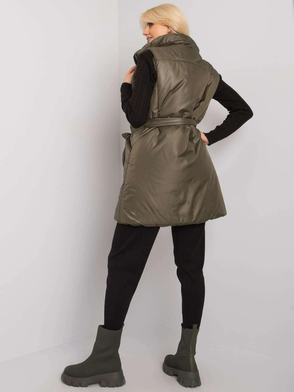 Puchowa kamizelka ze stójką Factory Price khaki (612)