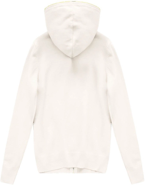 ROZPINANY SWETER Z KAPTUREM ECRU (P101)