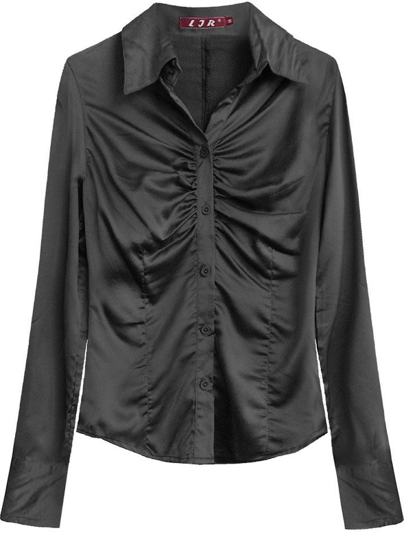 SATYNOWA KOSZULA CZARNA (X1065X)