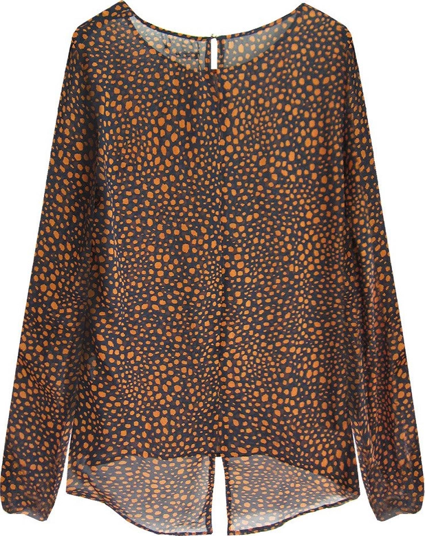 CIENKA BLUZKA Z ŻORŻETY GRANATOWA (6327/1)