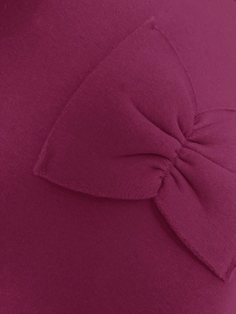 Ciepła bluza damska z kokardkami fuksja (23999)