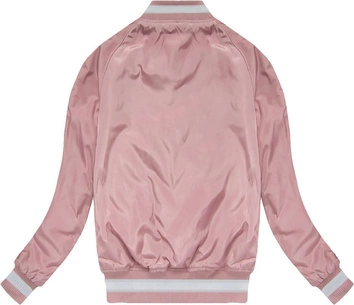 KURTKA BOMBERKA Z NASZYWKAMI RÓŻOWA (XW556X)
