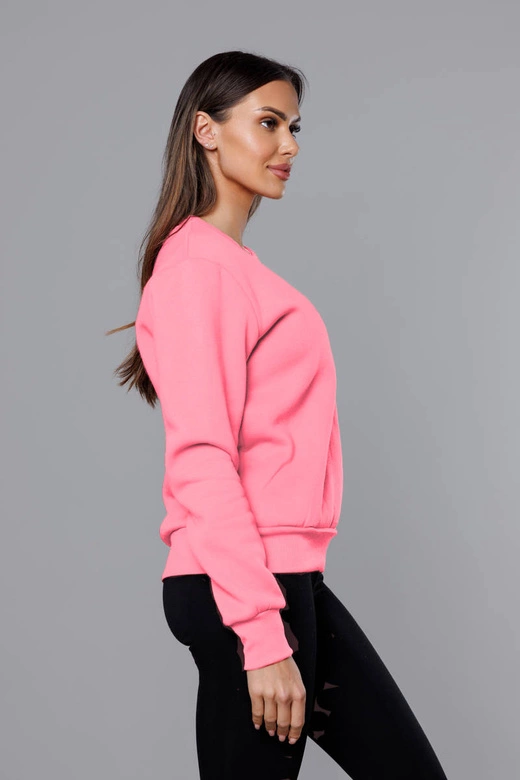 Bluza dresowa damska ze ściągaczami jasno-różowa (w01-20)