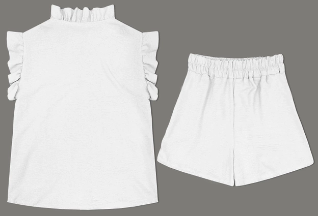 Zwiewny komplet letni biały (762ART)