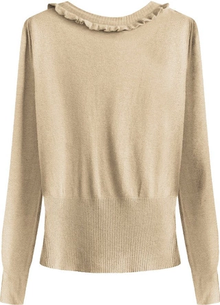 SWETEREK Z FALBANĄ BEŻOWY (1586)