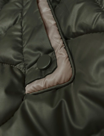 Bezrękawnik damski z ozdobnym pikowaniem S'West khaki (B8338-11)